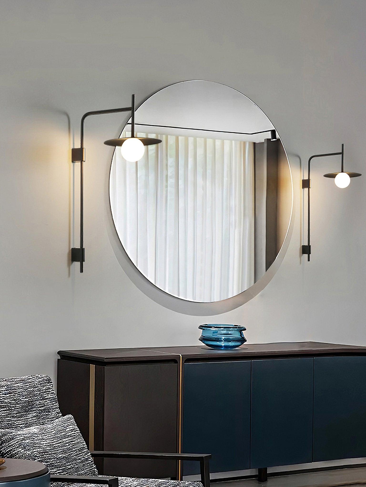 Swing Arm Wall Lamp, Frosted Glass Shade, G9, Plug-In, Gea