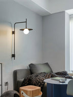 Swing Arm Wall Lamp, Frosted Glass Shade, G9, Plug-In, Gea