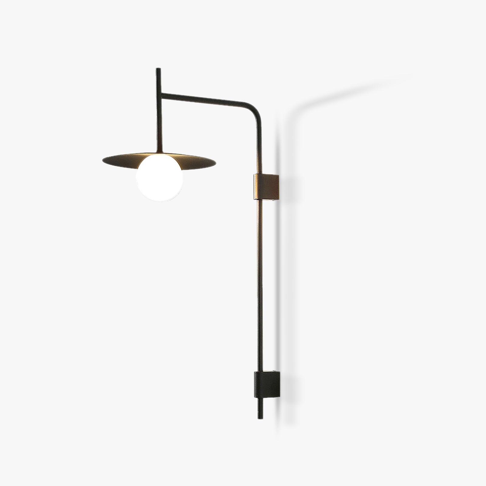 Swing Arm Wall Lamp, Frosted Glass Shade, G9, Plug-In, Gea