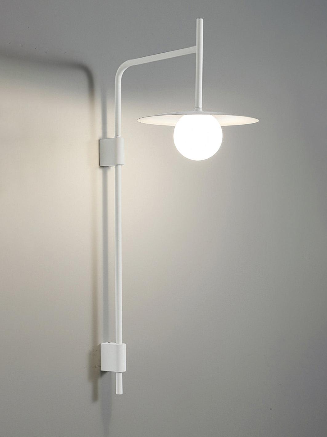 Swing Arm Wall Lamp, Frosted Glass Shade, G9, Plug-In, Gea