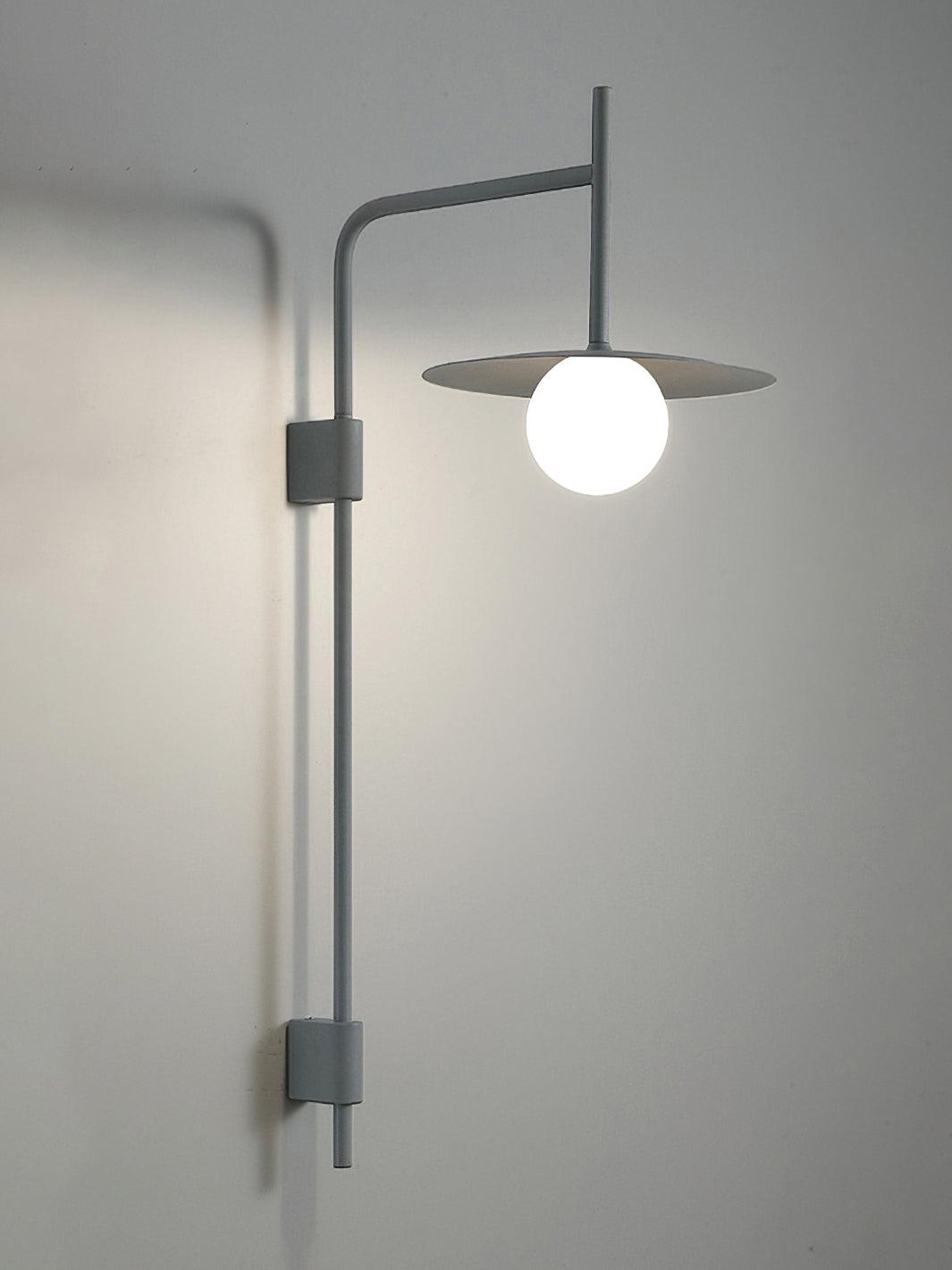 Swing Arm Wall Lamp, Frosted Glass Shade, G9, Plug-In, Gea