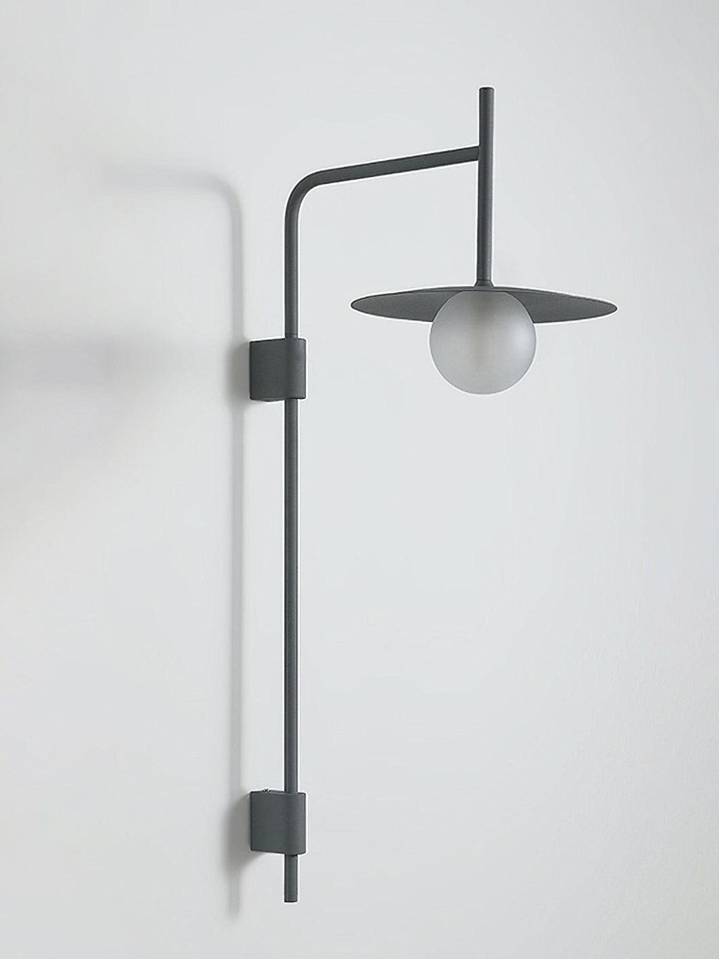 Swing Arm Wall Lamp, Frosted Glass Shade, G9, Plug-In, Gea