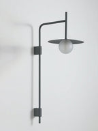 Swing Arm Wall Lamp, Frosted Glass Shade, G9, Plug-In, Gea