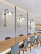 Swing Arm Wall Lamp, Frosted Glass Shade, G9, Plug-In, Gea