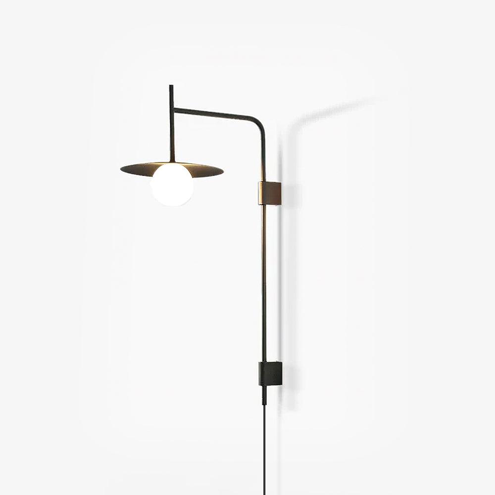 Swing Arm Wall Lamp, Frosted Glass Shade, G9, Plug-In, Gea