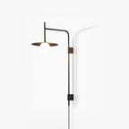 Swing Arm Wall Lamp, Frosted Glass Shade, G9, Plug-In, Gea
