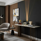 Crystal oval table lamp with warm glow in a quiet bedroom scene