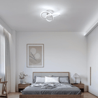 Overlappende geometrisk loftslampe, akryl diffusorer, gennemsigtigt skær