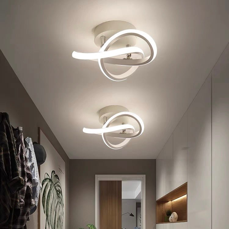 Overlappende geometrisk loftslampe, akryl diffusorer, gennemsigtigt skær
