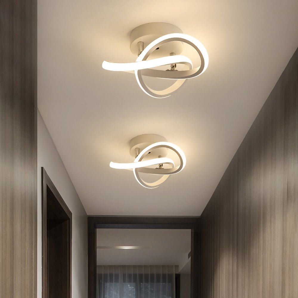 Overlappende geometrisk loftslampe, akryl diffusorer, gennemsigtigt skær