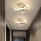 Overlappende geometrisk loftslampe, akryl diffusorer, gennemsigtigt skær
