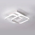 Overlappende geometrisk loftslampe, akryl diffusorer, gennemsigtigt skær