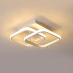 Overlappende geometrisk loftslampe, akryl diffusorer, gennemsigtigt skær