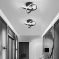 Overlappende geometrisk loftslampe, akryl diffusorer, gennemsigtigt skær