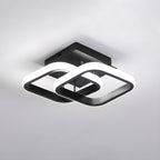 Overlappende geometrisk loftslampe, akryl diffusorer, gennemsigtigt skær
