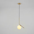 Taklampe, nordisk stil, gullfarget jernramme, glasskuppel, 12 tommer