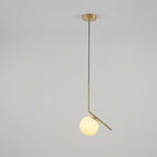 Taklampe, nordisk stil, gullfarget jernramme, glasskuppel, 12 tommer