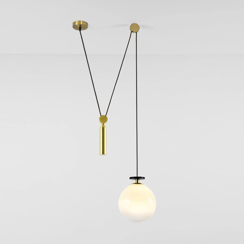 Geometrisk lysekrone, modulære glasskærme, E14-fatning, guld eller sort