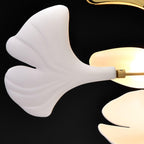 Horizon Bloom Gingko lysekrone, loftslampe med porcelænsblade, 7 størrelser
