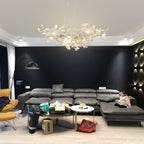Horizon Bloom Gingko lysekrone, loftslampe med porcelænsblade, 7 størrelser