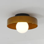 With its ball lit, this Clérachic ceiling light in warm brown glass casts a gentle glow beneath the shade.