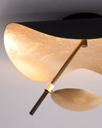 Loftlampe, buet skærm i stål, integreret LED, dæmpbar