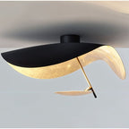 Loftlampe, buet skærm i stål, integreret LED, dæmpbar