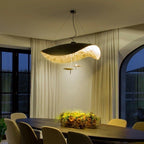 Disc pendant light wall-mounted with warm integrated LED