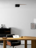 In the home office once more, a single black Clérachic spotlight sits unlit on the ceiling.