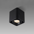 This black single-light Clérachic spotlight is shown unlit at an angle against a plain grey background.