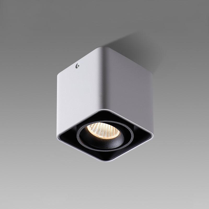 This white single-light Clérachic spotlight is shown unlit at an angle against a plain white background.