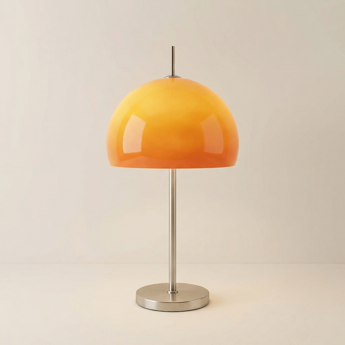 Table Lamp, Mushroom Dome Glass Shade, Gradient Finish, 12 Inches Tall