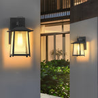 Valeri Solar-Powered Retro Wall Light With Thickened Glass Shade