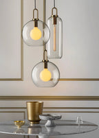 Pendant Light, Copper-Plated Glass Shade, E26/E27, Hardwired