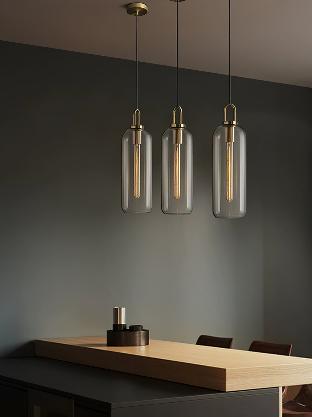 Pendant Light, Copper-Plated Glass Shade, E26/E27, Hardwired