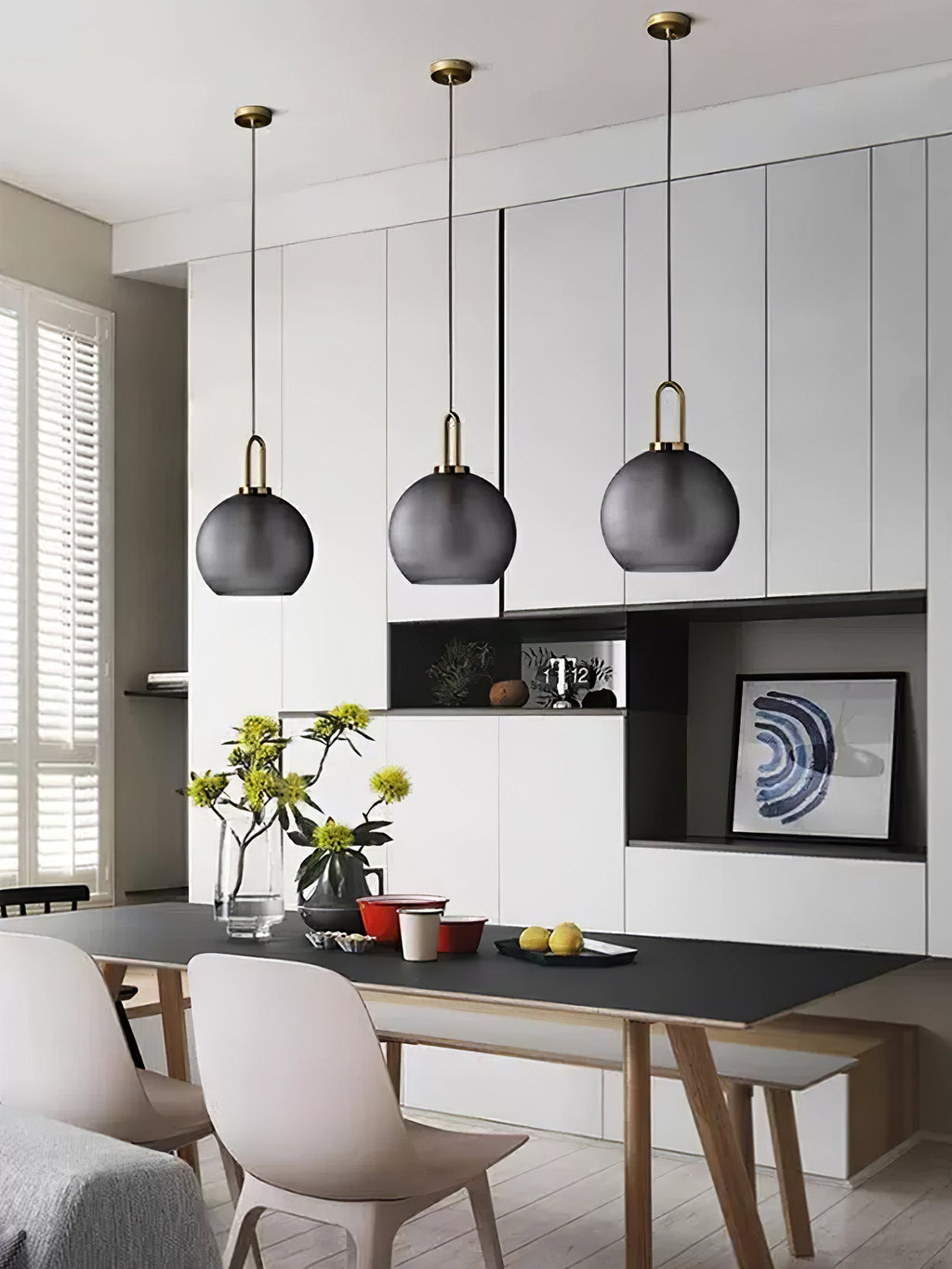 Pendant Light, Copper-Plated Glass Shade, E26/E27, Hardwired