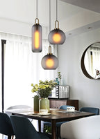 Pendant Light, Copper-Plated Glass Shade, E26/E27, Hardwired