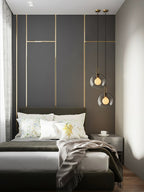Pendant Light, Copper-Plated Glass Shade, E26/E27, Hardwired