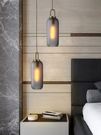 Pendant Light, Copper-Plated Glass Shade, E26/E27, Hardwired