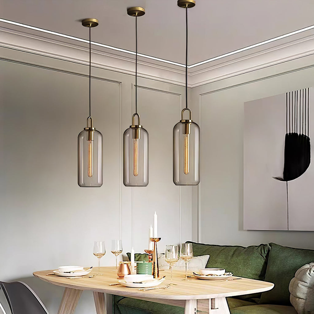 Pendant Light, Copper-Plated Glass Shade, E26/E27, Hardwired