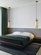 Pendant Light, Copper-Plated Glass Shade, E26/E27, Hardwired