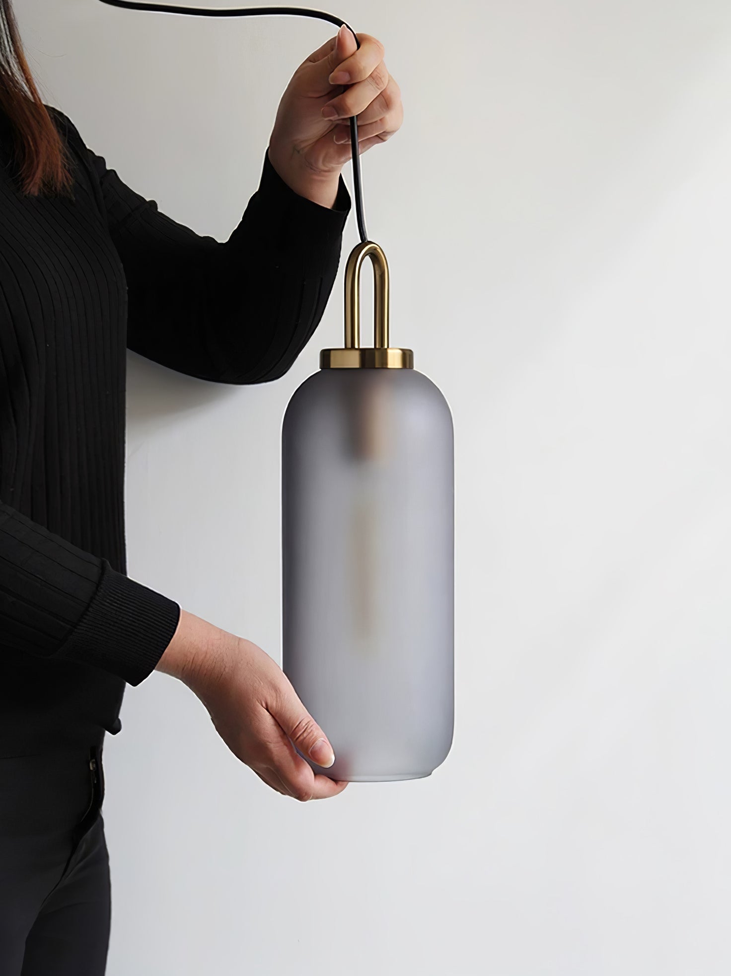 Pendant Light, Copper-Plated Glass Shade, E26/E27, Hardwired