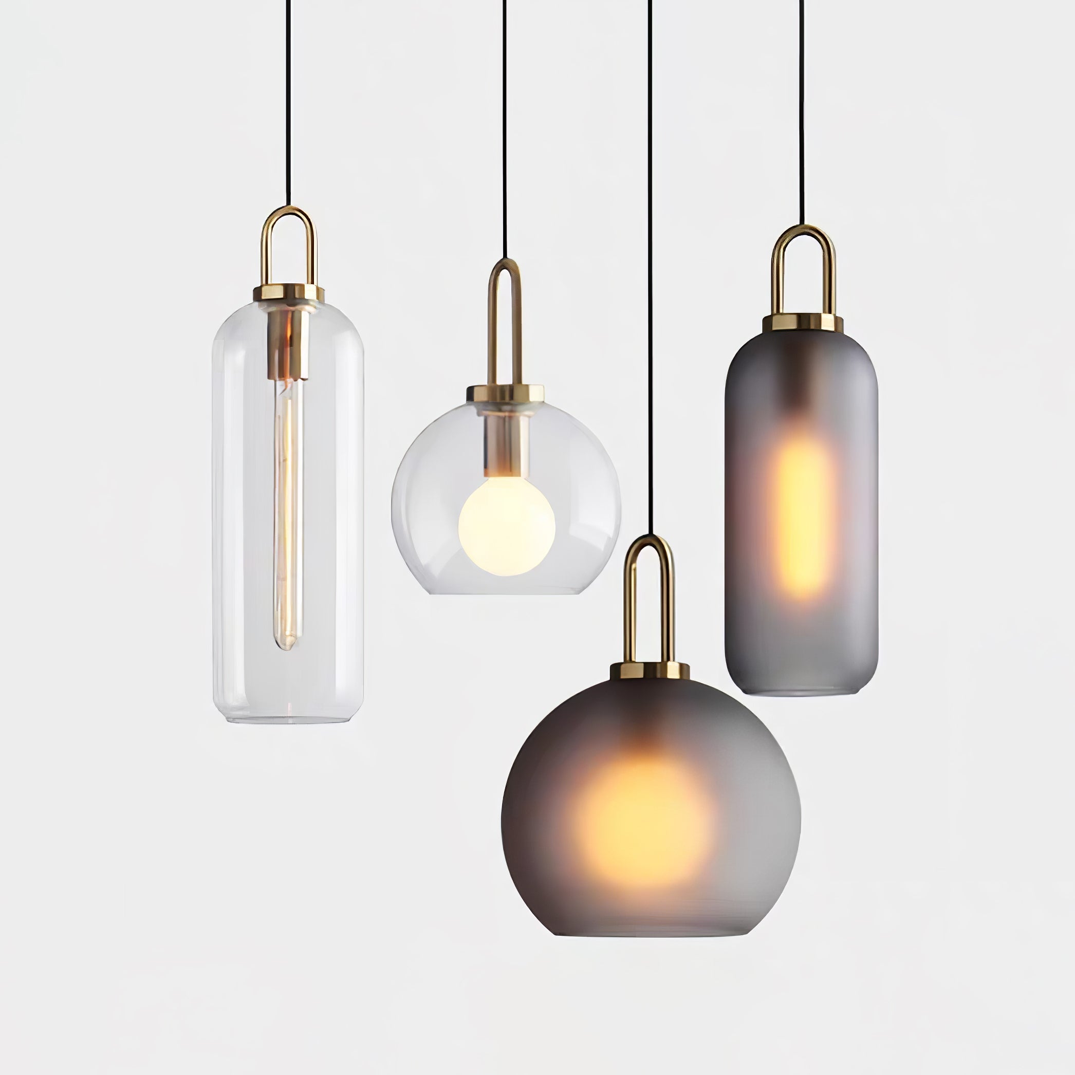 Pendant Light, Copper-Plated Glass Shade, E26/E27, Hardwired