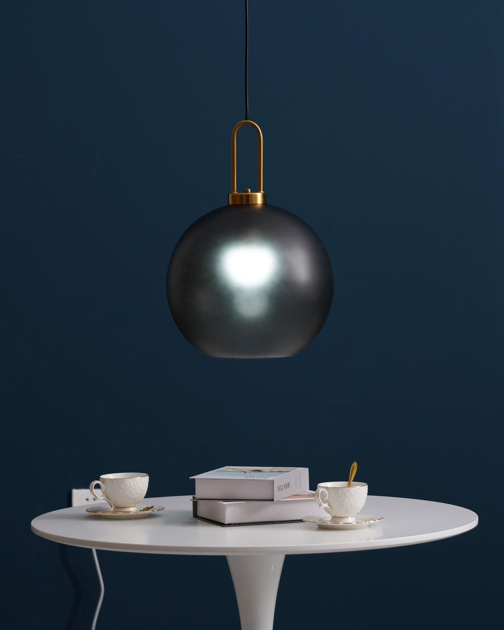 Pendant Light, Copper-Plated Glass Shade, E26/E27, Hardwired
