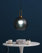 Pendant Light, Copper-Plated Glass Shade, E26/E27, Hardwired