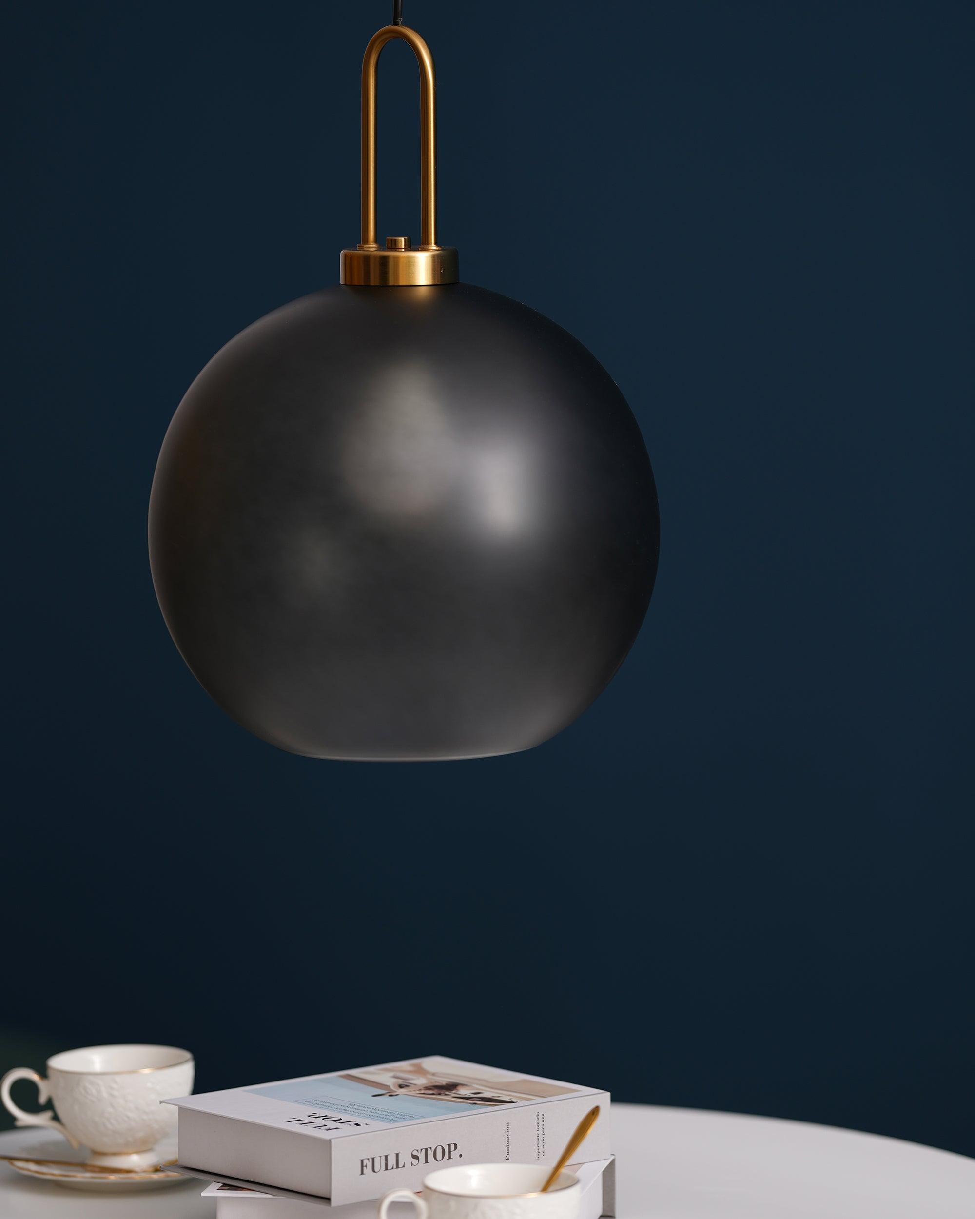 Pendant Light, Copper-Plated Glass Shade, E26/E27, Hardwired