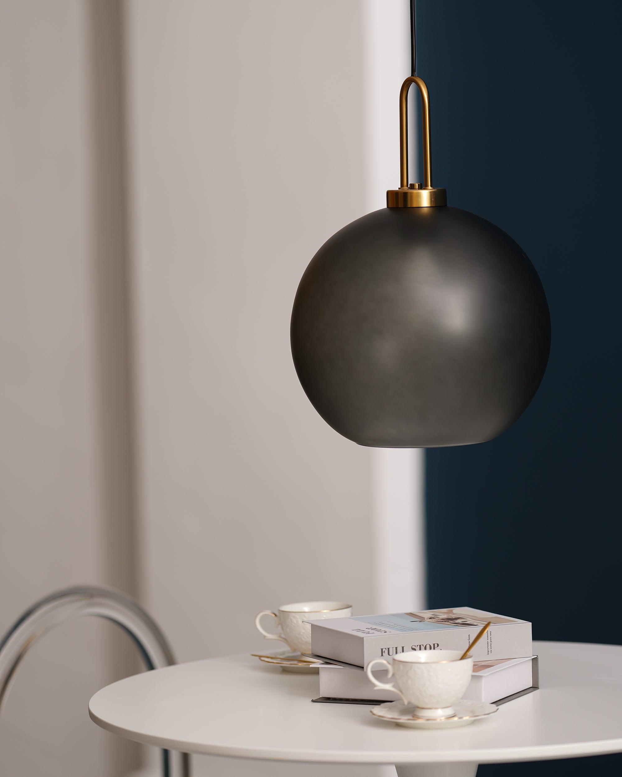 Pendant Light, Copper-Plated Glass Shade, E26/E27, Hardwired
