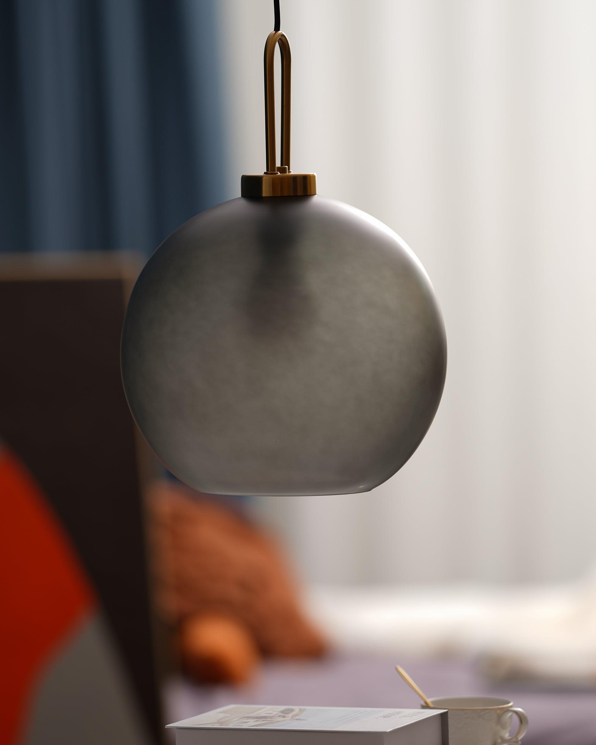 Pendant Light, Copper-Plated Glass Shade, E26/E27, Hardwired