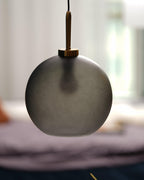 Pendant Light, Copper-Plated Glass Shade, E26/E27, Hardwired