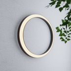 Outdoor Wall Light, Circular Moon Design In Stainless Steel